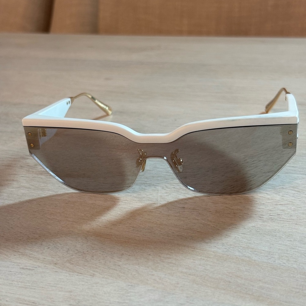 Dior White and Gold Sunglasses